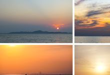 91款4K实拍海上日出日落夕阳黄昏海面地平线风景视频素材